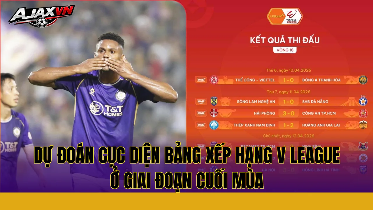 Dự đoán cục diện bảng xếp hạng V League ở giai đoạn cuối mùa
