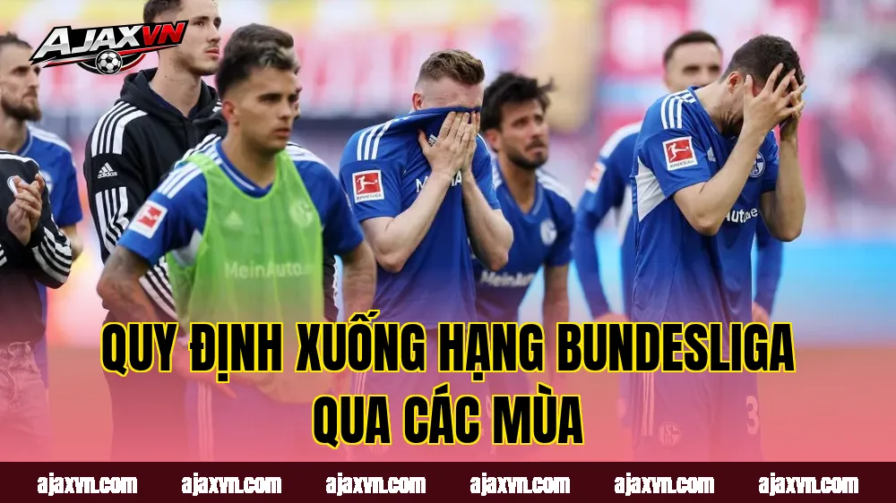 Quy định xuống hạng Bundesliga qua các mùa
