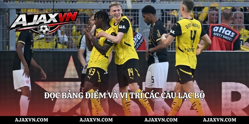Đọc bảng điểm và vị trí các câu lạc bộ