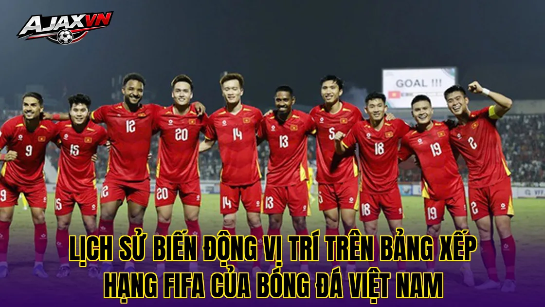 Lịch sử biến động vị trí trên bảng xếp hạng FIFA của bóng đá Việt Nam